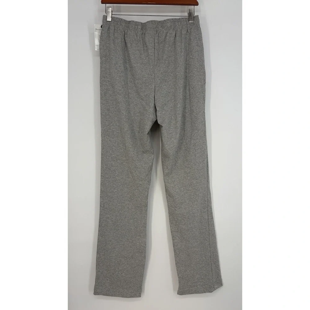 New Champion Men's Small Jersey Open-Bottom Pants Gray Athleisure Gym Pockets
